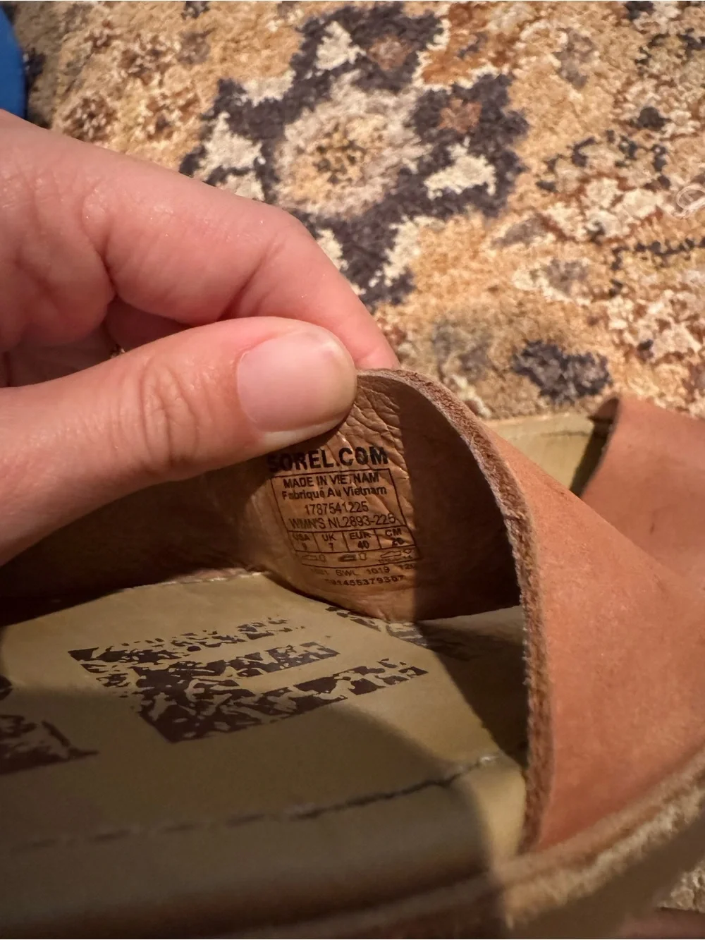 Sorel Ella III Leather & Elastic Flat Sandal size 9